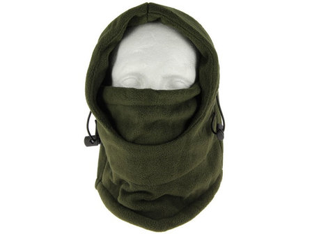 Fleece Bivakmuts Donkergroen Deluxe NGT