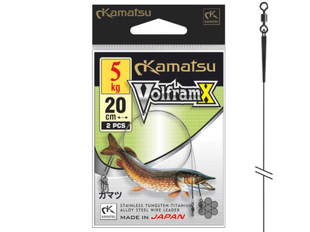 Stalen onderlijnen Volfram X 2 st. 20 cm