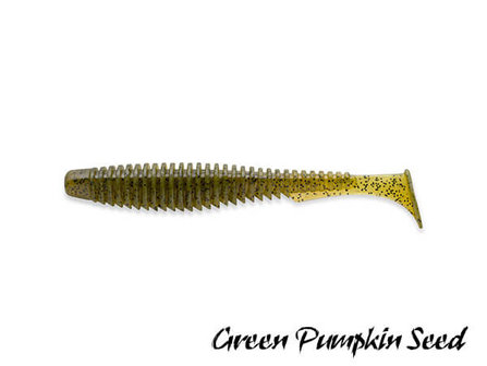 FishUp U-Shad Softbait 7,5 cm | Green Pumpkin Seed