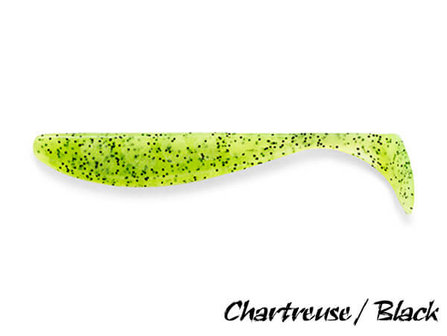 FishUp Wizzle Shad 8,0 cm | Chartreuse / Black