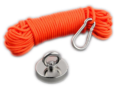 Vismagneet 200 kg + 10 meter Touw