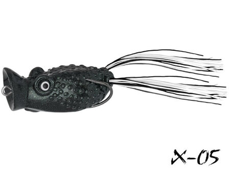 Kunstaas Kikker Popper 6 cm. Zwart