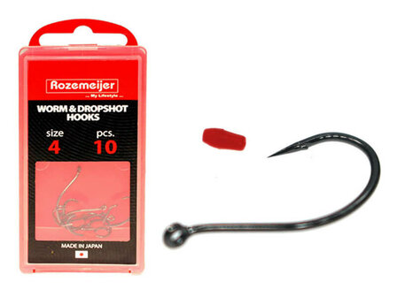 Worm &amp; Dropshot Hook Haken 10 st. (Rozemeijer)