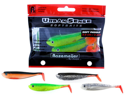 Urban Sense Paddle Tail Dropshot Softbait 9,5 cm. (3 st.)