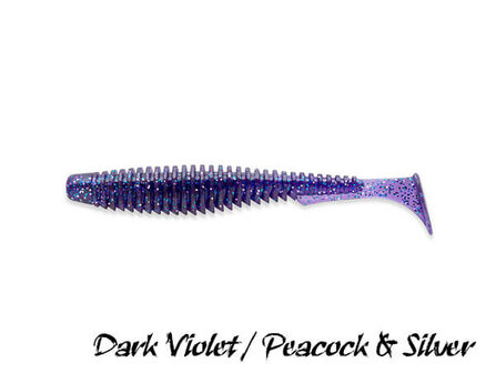FishUp U-Shad Softbait 7,5 cm | Dark Violet / Peacock &amp; Silver