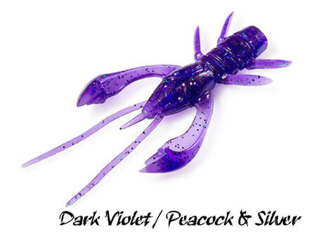 FishUp Real Craw Softbait 4,8 cm | Dark Violet / Peacock & Silver