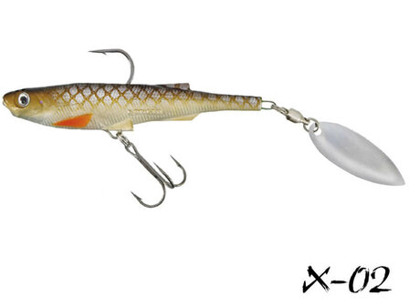 Twist Minnow Swimbait + Spinner 8 cm. - Roofvis XL