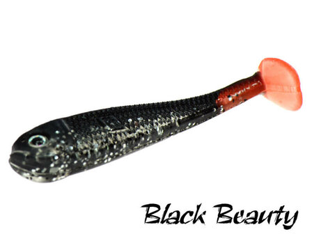 Urban Sense Paddle Tail Dropshot Softbait 6,5 cm. | Black Beauty