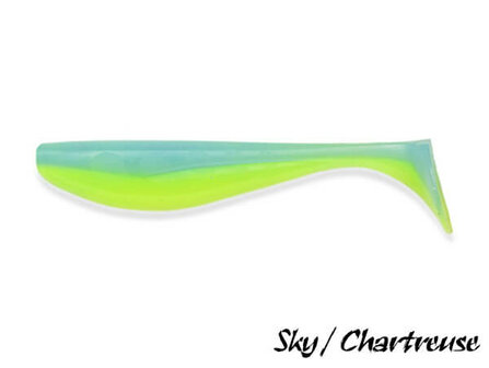 FishUp Wizzle Shad 8,0 cm | Sky / Chartreuse