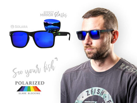 Gepolariseerde Zonnebril Solara Zwart / Blauw glas Sfeerfoto