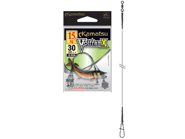 Stalen onderlijnen Volfram X 2 st. 30 cm