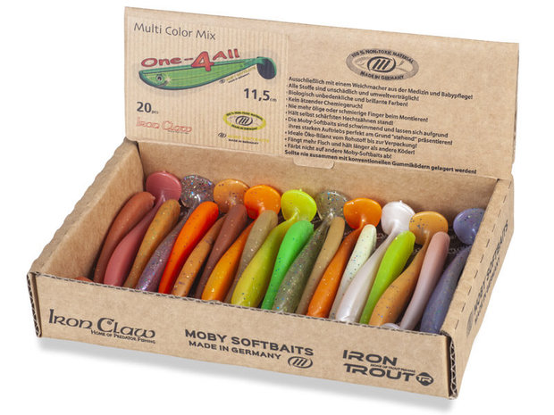 Moby One-4-All Shad Multi Color Mix set 11,5 cm (20 st.)