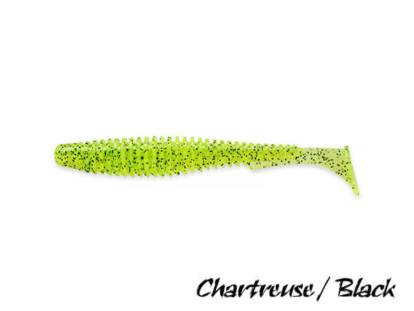 FishUp U-Shad Softbait 7,5 cm | Chartreuse / Black