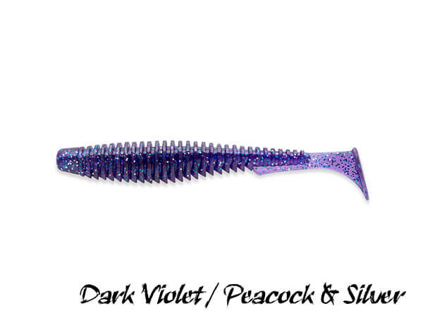 FishUp U-Shad Softbait 7,5 cm | Dark Violet / Peacock & Silver