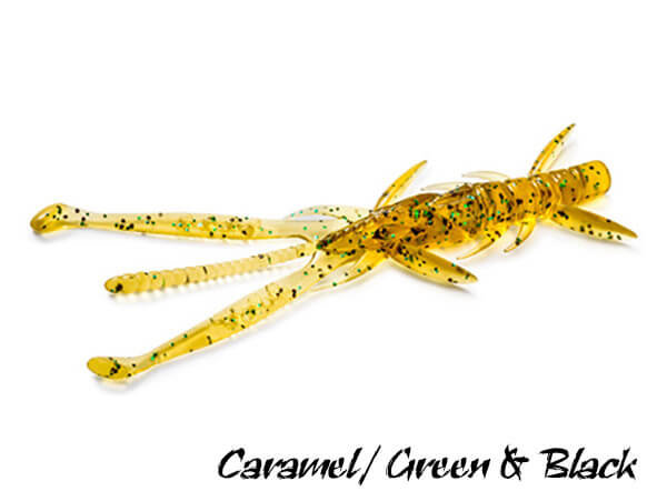 FishUp Shrimp Softbait 7,5 cm | Caramel / Green & Black