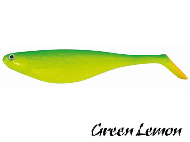 Flat Shad Softbait 9,5 cm. | Green Lemon