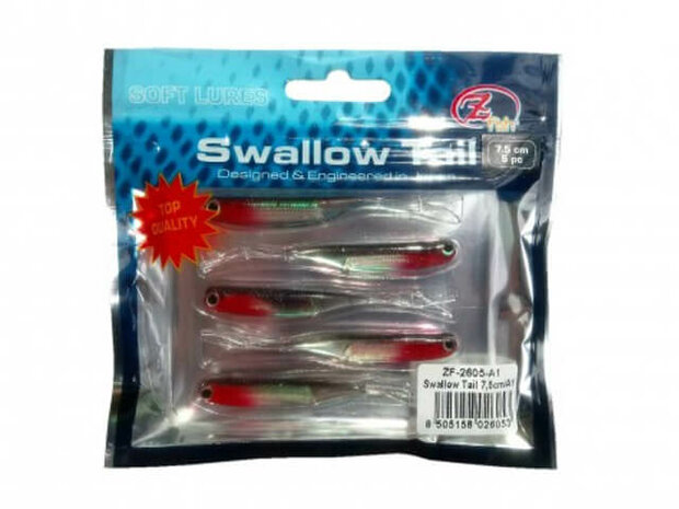 Z-Fish Dropshot Shads Swallow Tail Softbait 7,5 cm (5 st.)