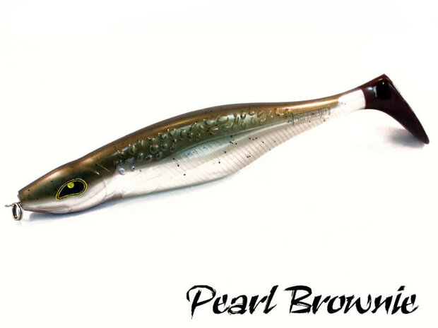 Rozemeijer Pike Strike Giant Paddle Shad | Pearl Brownie