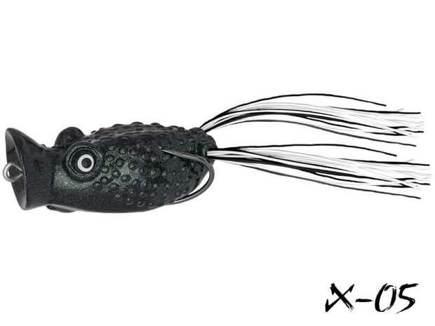 Kunstaas Kikker Popper 6 cm. Zwart