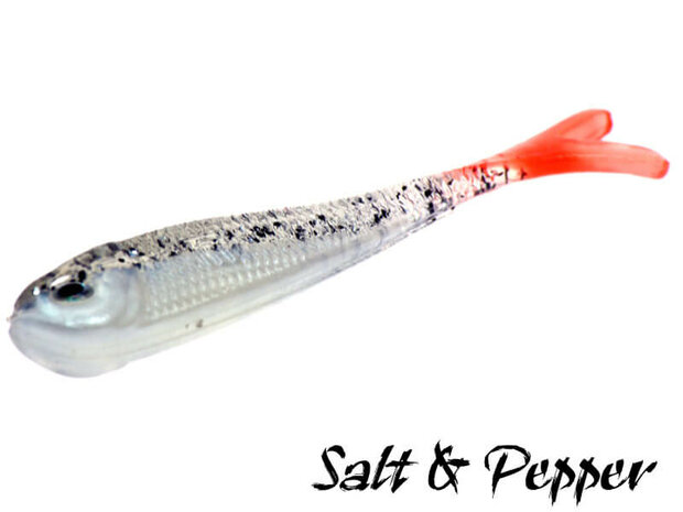 Urban Sense V-Tail Dropshot Softbait 8 cm. | Salt & Pepper