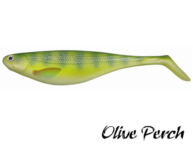 Flat Shad Softbait 16,5 cm. | Olive Perch