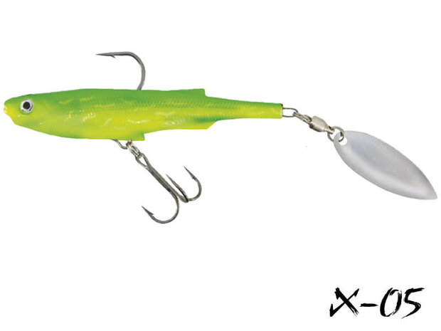 Twist Minnow Swimbait + Spinner 8 cm. X-05