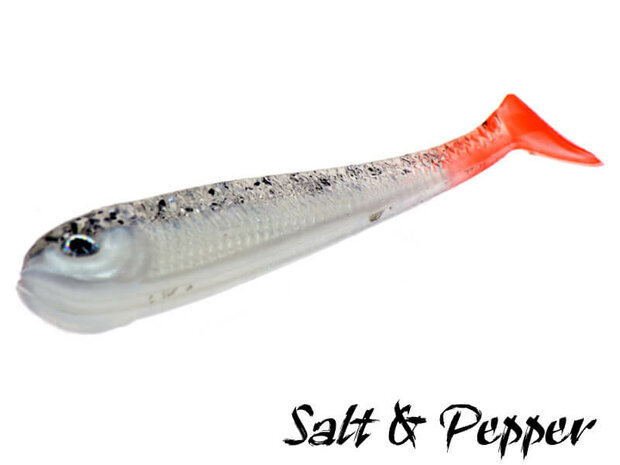 Urban Sense Paddle Tail Dropshot Softbait 6,5 cm. | Salt & Pepper