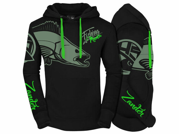 Hoodie Zander Fishing Mania | Vis Trui Snoekbaars