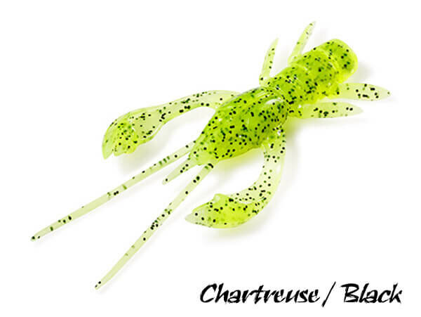 FishUp Real Craw Softbait 4,8 cm | Chartreuse / Black