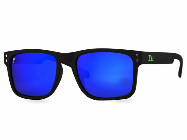 Polariserende Zonnebril Solara Zwart / Blauw glas + Brillendoos