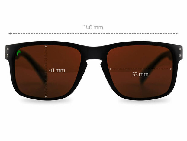 Gepolariseerde Zonnebril Venaris Zwart / Bruin glas Afmetingen