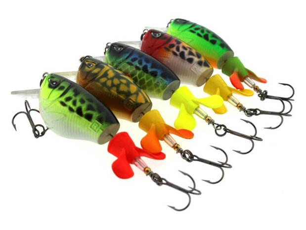 Rozemeijer Fat Dizzy Propellor Plug 9 cm (23 gr) - Speckled Fire Tiger